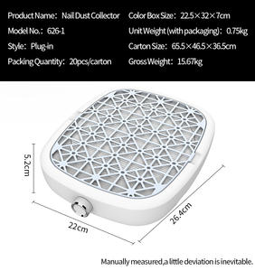 Aspirador de Polvo para Uñas con Fuerte Succión, Base Antideslizante, Filtro Lavable, 2 Colores, Control de Velocidad Rotatoria para Técnicos Profesionales - Product Image 2