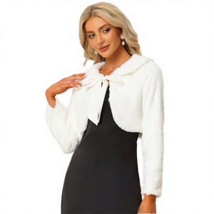 Manteau d'hiver décontracté pour femme grande taille, long, uni, en fausse fourrure respirante, une pièce - Product Image 3