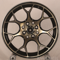 Jantes de course JUWA P1 Style 15 pouces en alliage forgé Flow Formed, blanc argenté, pour modification de voiture de course, haute performance, concave profond