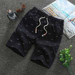 Pantalones cortos de playa informales de verano 100% de algodón para hombre, pantalones de talla grande ODM OEM con logotipo personalizado, camisas cortas personalizables sólidas con cintura elástica - Product Image 6