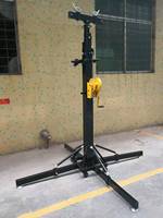 Torre Elevadora de Manivela de Alta Resistencia de 6 Metros, Capacidad de Carga de 500 KG/Set, Altura Ajustable, para Colgar LED, Altavoces