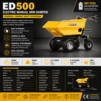 Offre Spéciale Livraison Gratuite Mini Camion Benne Agricole sur Roues Mini Chargeur Hydraulique Diesel/Électrique Certifié CE Haute Capacité de Charge