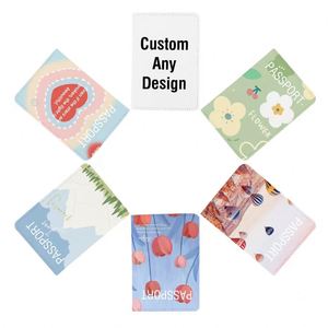 Housse de passeport personnalisée avec logo, petit MOQ, portefeuille de voyage en cuir PU, porte-passeport personnalisé - Product Image 2