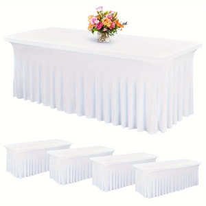 <span class=keywords><strong>Nappe</strong></span> de table carrée en polyester réutilisable, écologique et personnalisable, 4FT, 6FT, 8FT, pour événements, mariages et fêtes – Vente en gros à prix abordable - Product Image 2