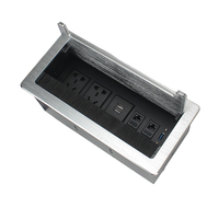 Prise de courant pour table de conférence, 2 nouvelles prises de courant standard chinoises, 2 ports USB-A, 2 ports réseau, données USB