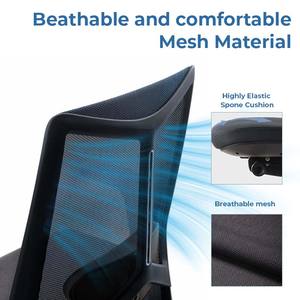 Silla de ordenador ajustable de precio bajo de fábrica, silla de oficina de malla ejecutiva, silla de oficina, silla ergonómica BIFMA de lujo, conjunto de muebles de oficina - Product Image 3