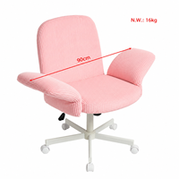 Chaise de réunion pivotante à assise large et inclinable, avec pieds croisés, pour bureau à domicile, étude ou ordinateur