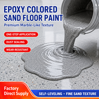 Peinture et revêtement de sol en époxy liquide auto-nivelant à haute dureté, certifié RoHS, résistant à l'eau, avec sable coloré