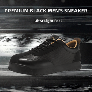 NUEVAS Zapatillas Deportivas de Malla con Cordones Negras Originales de Alta Calidad para Hombre, Diseño Italiano, Cuero Artificial, Precio Bajo de Fábrica - Product Image 2