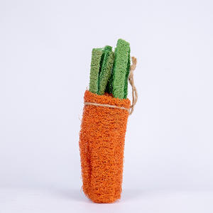 Juguete Masticable de Luffa Natural para Mascotas, en Forma de Zanahoria, para Hámsteres y Chinchillas, Juguete para la Dentición y Limpieza Dental - Product Image 3