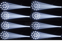 Projecteur de scène à double tête LED 2x150W, faisceau lumineux LED, anneau LED blanc, CRI 90 élevé, contrôle DMX512 pour DJ, mariage, concert, boîte de nuit