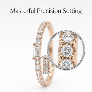 Anillo Apilable de Diamantes Naturales con Corte Brillante en Oro Rosa de 18K, Certificado por IGI para Minoristas, Servicio Personalizado OEM/ODM, Venta al Por Mayor - Product Image 2