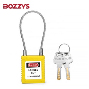 Candado de Cable de etiquetado de bloqueo de seguridad con grillete largo de alambre de acero inoxidable LOTO con llaves iguales para revisión de equipos industriales - Product Image 1