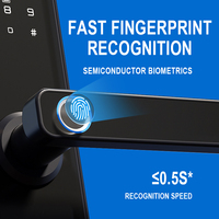 2026 untuk EY-528 Smart Lock Alexa App Sidik Jari Tanpa Kunci Wi-Fi/ Kontrol Jarak Jauh untuk Pintu Rumah Kayu/Aluminium/Baja