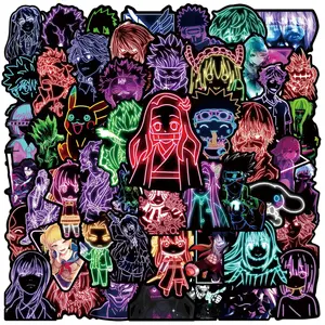 Promotion 50 pièces en gros japon dessin animé Anime autocollant pour la maison planche à roulettes bagages ordinateur portable décoratif vinyle impression personnalisée - Product Image 4