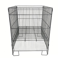 Grande cage promotionnelle noire à grande capacité, panier de présentation pour bonbons et snacks en vrac, cage de rangement autoportante détachable