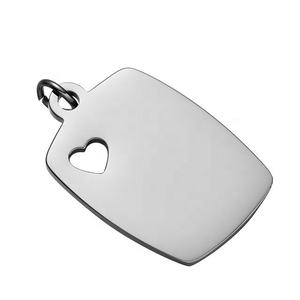 Ювелирные изделия Yiwu Aceon из нержавеющей стали, быстрая доставка, DIY лазерная гравировка, глянцевая отделка, любовь, вырезанное сердце, бирка для собак - Product Image 3