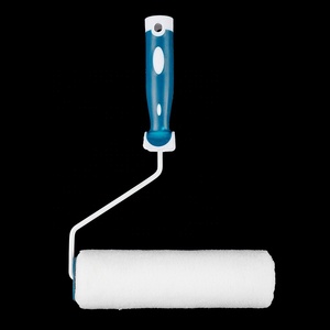 Brosse à rouleau en tissu hautement élastique blanc <span class=keywords><strong>de</strong></span> 9 pouces personnalisée OEM Support à quatre côtes Rouleau à peindre industriel/Bricolage Bleu Blanc - Product Image 3
