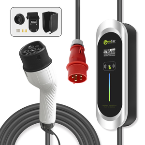 ZENCAR 11KW 16A EVSE Caricatore portatile di livello 2 EV Stazione di ricarica per auto EV con connettore di tipo 2 DC 6mA - Product Image 1