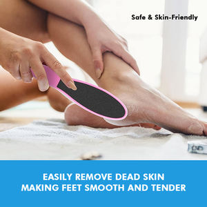 Meuleuse de pieds exfoliante professionnelle lime à pied en papier de verre Double face lime à pied en plastique avec logo personnalisé - Product Image 4