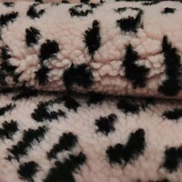 Tissu en polaire sherpa à imprimé léopard, doux et moelleux, imprimé animal, pour lit d'animal, tapis pour animal, couverture