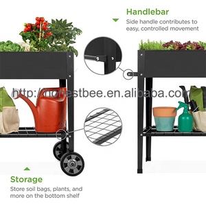 <span class=keywords><strong>Pot</strong></span> de jardin <span class=keywords><strong>sur</strong></span>élevé avec pieds, bac à jardin <span class=keywords><strong>sur</strong></span>élevé en métal d'extérieur <span class=keywords><strong>sur</strong></span> <span class=keywords><strong>roulettes</strong></span>, kit de jardinage pour appartement, légumes, herbes - Product Image 5
