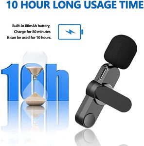 Professional Clip <strong>on</strong> Collar Lavalier Wireless Microphone for Samsung Huawei Xiaomi Android USB Type C <strong>Recording</strong> Condenser Mic - Product Image 2