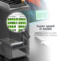 Tarjeta Adaptadora MAIWO KCSSD10 PCIE X16, Protocolo M.2 NVMe, 4 Puertos MKEY SSD, Tarjeta Adaptadora de Refrigeración para Unidades de Estado Sólido