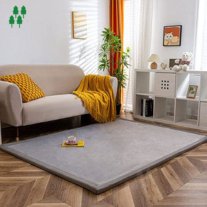 Büyük kaymaz bellek köpük Tatami halı halı kaymaz spor oyun halısı mercan kadife bebek için emekleme paspası katlanabilir yatak odası - Product Image 2