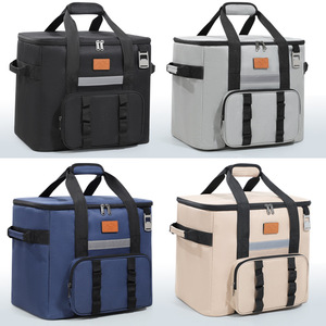 Sac isotherme de grande capacité, étanche, pour garder la température, pour pique-nique en plein air, sac à déjeuner pour camping, bleu marine - Product Image 2