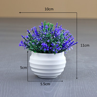 Mini plante artificielle en plastique vert Eucalyptus Bonsaï transfrontalier, ornement de fleur artificielle pour la décoration de la maison, du salon et du bureau