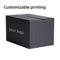 Le nouveau carton de logo personnalisé robuste et ondulé emballage d'expédition de cargaison noir papier mobile emballage personnalisé boîte en carton d'impression