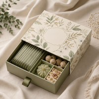 Boîte en carton pour biscuits avec compartiments séparés pour l'emballage de desserts, emballage de luxe personnalisé imprimé