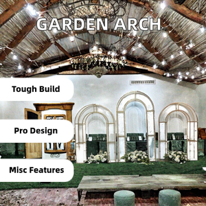Arche de treillis de jardin en métal de style professionnel pour l'extérieur, fournitures de jardin décoratives pour plantes grimpantes, design artificiel - Product Image 2