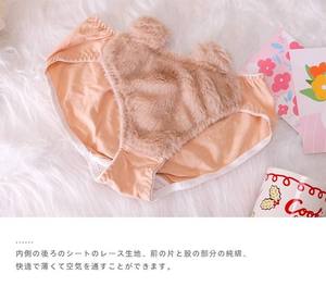 <span class=keywords><strong>Conjunto</strong></span> de <span class=keywords><strong>ropa</strong></span> <span class=keywords><strong>interior</strong></span> de nailon de tiro bajo transpirable de felpa esponjosa para Otoño e Invierno estilo japonés - Product Image 4