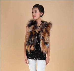 Nuovo Gilet Corto da Donna in Vera Pelliccia di Volpe, <span class=keywords><strong>Abbigliamento</strong></span> Caldo per Primavera/Estate/Autunno/Inverno - Product Image 4