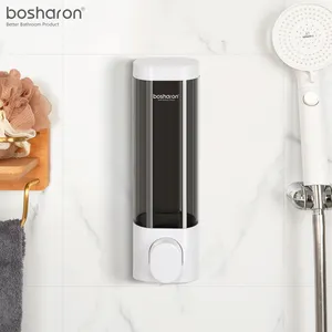 Bosharon浴室可再填充洗发水淋浴皂液分配器酒店皂液分配器壁挂式洗发水分配器壁挂式