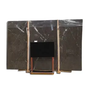 China marble slab new gregio calanico chocolate dark brown marble for indoor home design