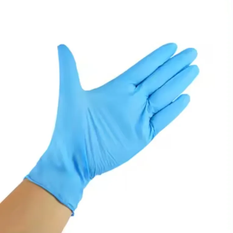 สีม่วงสีฟ้า blackcleanroom ผงฟรีถุงมือไนไตรล์บริสุทธิ์ 100% ผงฟรีพร้อมโลโก้ที่กําหนดเอง 100 กล่องราคาขายส่ง