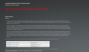 Ventana Abatible Eléctrica de Aluminio de Alta Resistencia, Ahorro de Energía, Aislamiento Acústico, Resistente a Impactos - Product Image 5