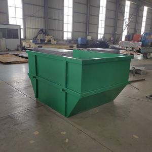 Cubo de chatarra de acero al carbono de alta calidad, tipo basculante, carretilla elevadora móvil, contenedor de salto - Product Image 5