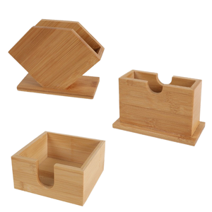 Eco-friendly Modern European Bamboo Square Tissue Box & <b>Paper</b> <b>Holder</b> for Home Restaurant Hotel Use with Custom Logo - Product Image 1