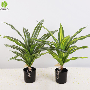 Artificial Brazilian Ironwood Mini Potted <b>Plant</b> 18 Leaves <b>Plastic</b> High Simulation Home Decor - Product Image 5