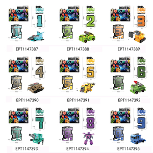 Véhicules transformables 2 en 1, figurines de camion de déformation créative à collectionner, jouets éducatifs en plastique DIY, robots STEM - Product Image 6
