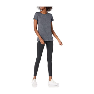 T-shirt de sport personnalisé pour femmes | Haut de sport à manches courtes et à séchage rapide avec tissu extensible dans les 4 sens pour le yoga, la gym et la course à pied - Product Image 4