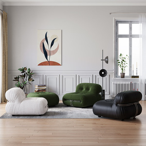 ATUNUS-sofá italiano de sala de estar, silla <span class=keywords><strong>Soriana</strong></span> sin brazos, sillón de pana de tela naranja, sillón reclinable individual - Product Image 2