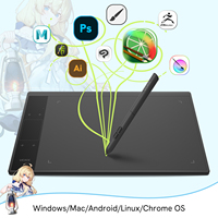 Tableta Gráfica VEIKK A30 de 10x6 Pulgadas para Diseño 3D, 4 Teclas Táctiles, 1 Panel Táctil, Compatible con Mac, Windows y Android, 290pps