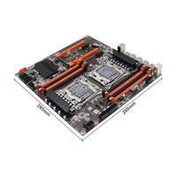 X99 Motherboard Desktop CPU ganda, mendukung M.2 LGA 2011 V3 8 DIMM DDR4 256GB kapasitas RAM grafis terintegrasi-Chipset Intel baru
