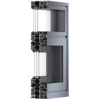 Fenêtres à battants en aluminium Schomex en gros, design moderne, insonorisées, coupe-vent, avec vitrage 3i LowE pour les pièces intérieures