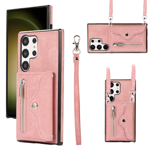 Funda de Cuero de Lujo Estilo Ejecutivo para Teléfono con Correa de Muñeca y Correa Larga para el Hombro para Samsung S23 S24ULTRA - Product Image 5